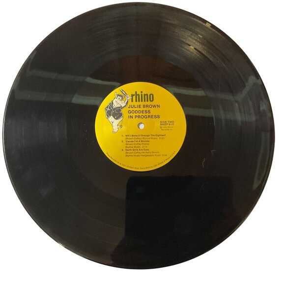 Julie Brown "Goddess In Progress" Vinyl LP - 1984 Rhino Records - Picture 3 of 6